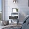 Tuhome Otom Nightstand, Superior Top, One Open Shelf, One Drawer, Four Legs, Smokey Oak/White MIB6730 - alternate 3